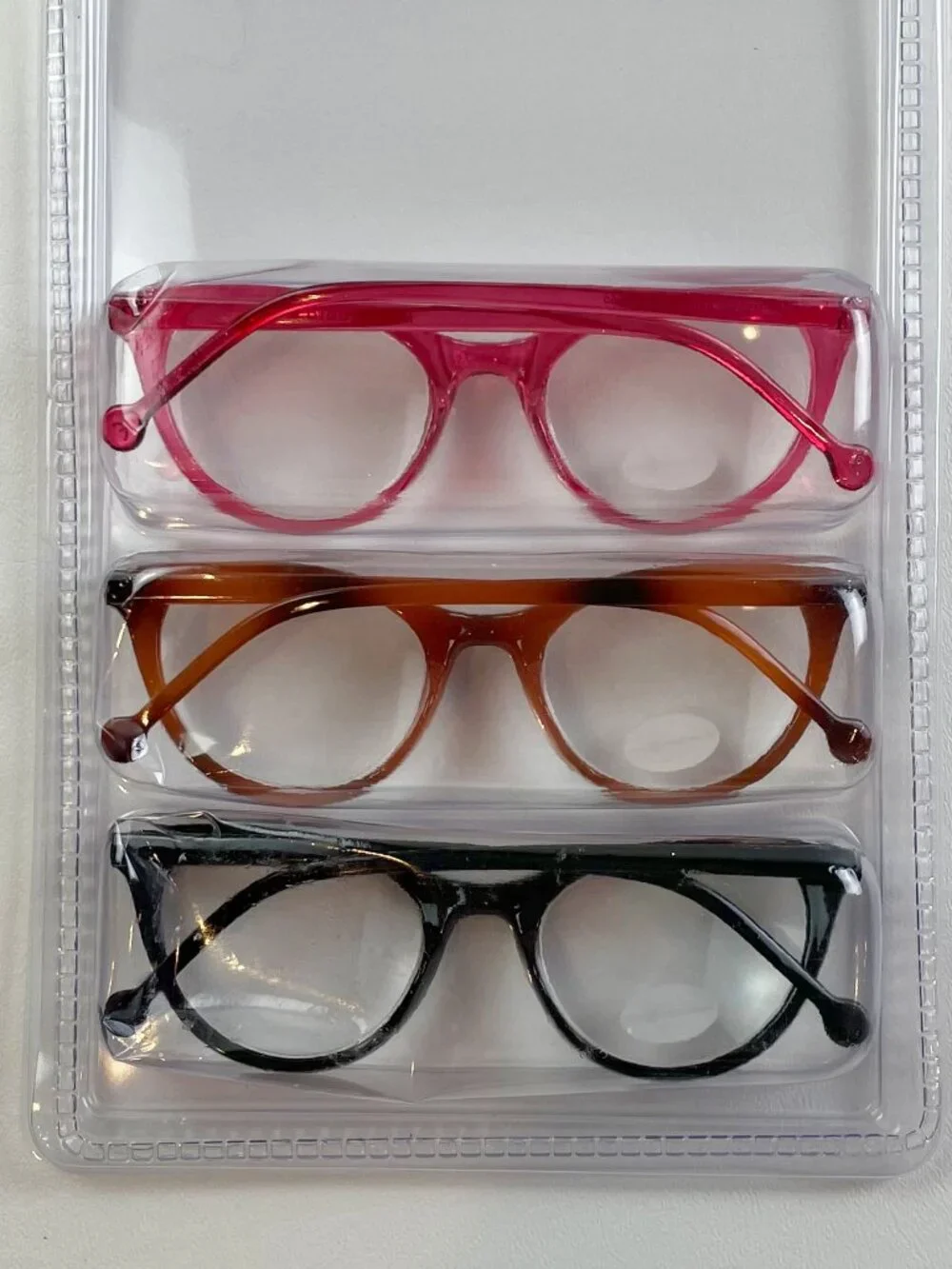 MaxStudio.com 3 Pack Reading Glasses +2.50 Black Honey Berry New